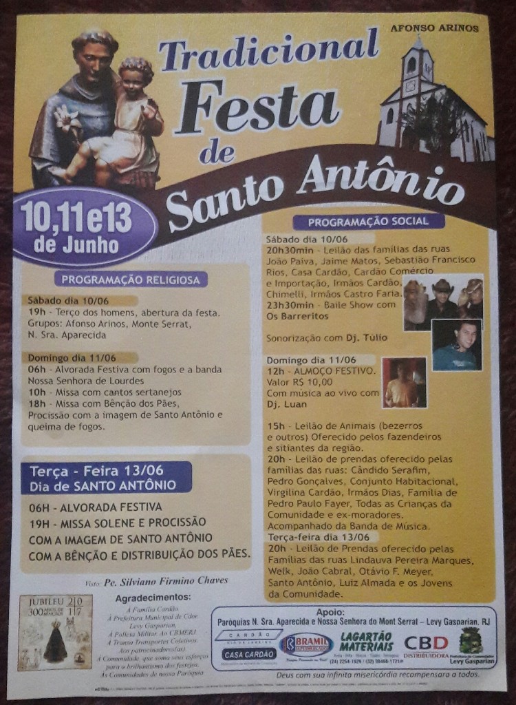 Cartaz Festa Santo Antonio